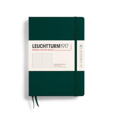 Imagem de LEUCHTTURM1917 Caderno médio 367255 (A5), capa dura, 251 páginas numeradas, verde floresta, pontilhado