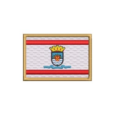 Imagem de BC0018-075A Bandeira Florianópolis Patch Bordado 7,5×5,0cm (D-Arquivo Matriz para bordar.)