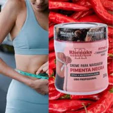 Imagem de Creme Massageador Pimenta Negra Elimina Estrias e Celulites - Rhenuks(