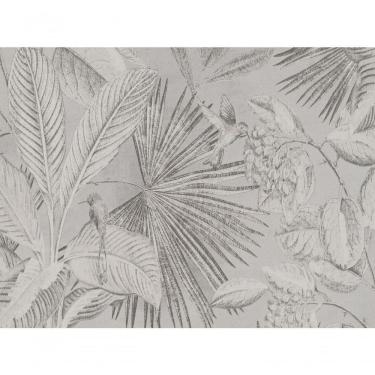 Imagem de Papel De Parede Inspire Folhagem Cinza 221186