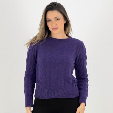 Imagem de Blusa de Lã Via Tricot Gola Redonda Manga Longa Feminina-Feminino