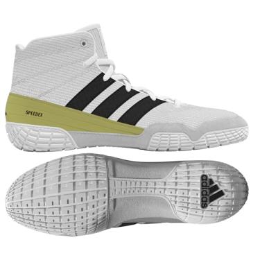 Imagem de adidas SpeedEx Tênis de luta livre, Branco/Preto/Ouro, 37