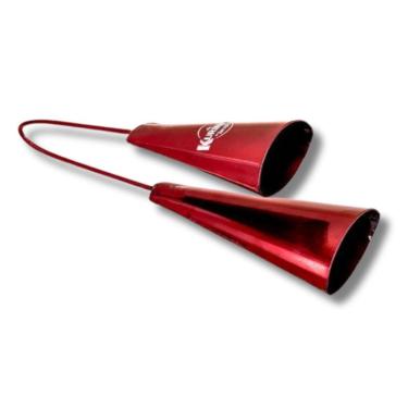 Imagem de Agogô Duplo Aço Vermelho Com Baqueta  Kuringa