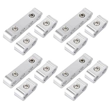 Imagem de X AUTOHAUX Conjunto de 4 peças de 8 mm para separador de fios de vela de ignição de motor de carro separador de fios de liga de alumínio prateado