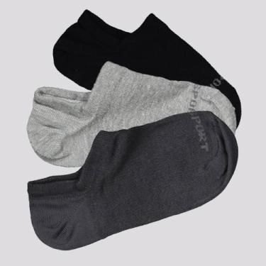 Imagem de Kit Meia Lupo Sport Sapatilha 3 Pares Sortida, 41-44