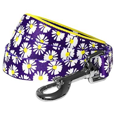 Imagem de Coleiras acolchoadas de neoprene com estampa de flores macias e confortáveis para cães Blueberry Pet 12Blueberry Pet Leash - 5' * 5/8" 4334783413