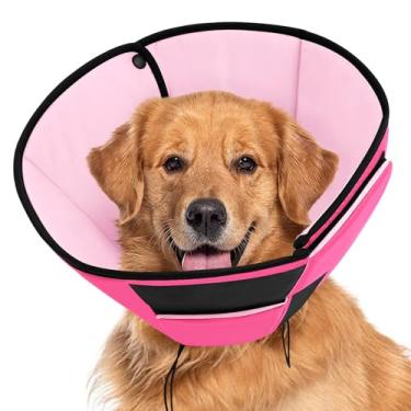 Imagem de Preferhouse Coleira de recuperação de cone macio para cães grandes, coleira cônica de cabeça de cachorro confortável para cães grandes, protetor de pescoço macio para cirurgia de animais de estimação