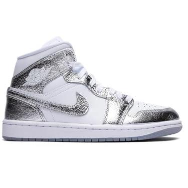 Imagem de Tênis feminino Jordan Air 1 Mid SE Branco/Prata metálica (FN5031 100), Branco/prata metálica., 40