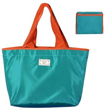 Imagem de OSAGIE Sacolas Femininas Grandes, Reutilizáveis, Dobráveis, Para Compras Com Bolso, Alça Extra Larga, Portátil, Durável, De Praia, Brinquedos Infantis, Viagem, Piquenique, Cor Resistente E Design Co