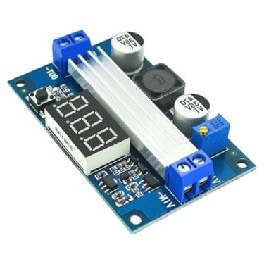 Imagem de Esquirla Módulo de reforço ajustável, regulador de voltagem com voltímetro de display digital, conversor de reforço de 100 W resistente para projeto faça você