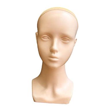 Imagem de Cabeça de Manequim Peruca Fazendo Chapéu Exibição Cosmetologia de Maquiagem Treinamento de Enxerto de Cílios Manequim Cabeça de