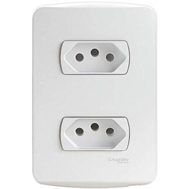 Imagem de Conjunto 2 Tomadas 2P+T 10A 250V Branco Miluz Electric S3B60440, Schneider Electric