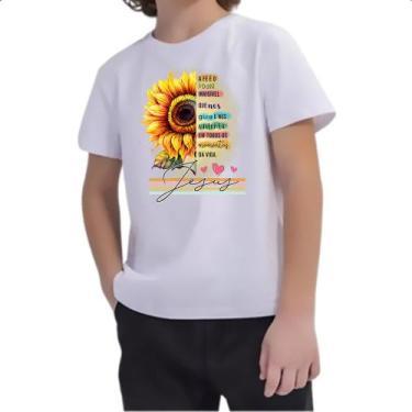 Imagem de Camiseta Infantil Gospel Girassol a Fe - Alearts, 16