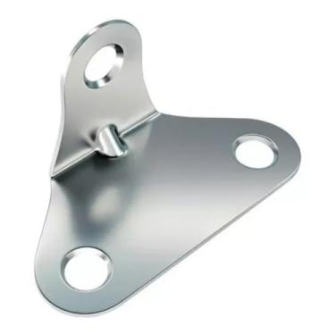 Imagem de 100Un Cantoneira Chapa Metálica para Fixar Móveis 3 Furos (Zincado)