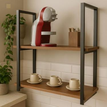 Imagem de Prateleira estilo industrial decorativa amadeirada 60×20cm (Freijo)