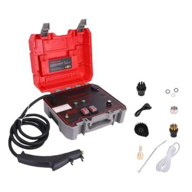 Imagem de IEUDNS Dispositivo de limpeza a vapor com 3 cabeças de escova, vaporizador de alta pressão ajustável para carros-tanque, azulejos, sala de estar, cozinha