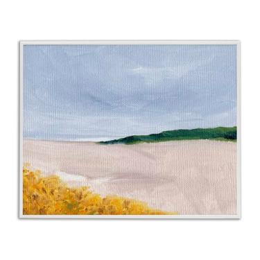 Imagem de Stupell Industries Design de arte giclée emoldurado branco com paisagem macia da Sicília por Nikita Jariwala, 28 x 35 cm