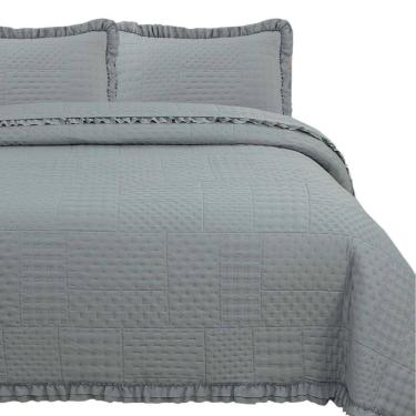 Imagem de Cobre Leito Queen Size 100 Algodão Ellie 300 Fios Bordado