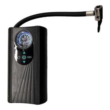 Imagem de Compressor de Ar Portátil para Carro com Manômetro Digital, SOS, Tela LCD, Cabo 12V para Acendedor
