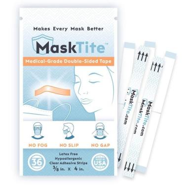 Imagem de Fita de máscara facial MaskTite No Fogging Glasses 36 tiras