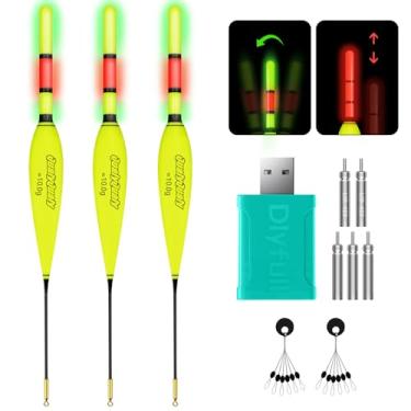 Imagem de QualyQualy Boias de pesca com carregador com 3 peças que mudam de cor para pesca em Walleyes tipo Crappie Walleyes