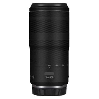 Imagem de 100-400 5.6-8 Adesivo de lente de câmera antiarranhões para Canon RF100-400mm F5.6-8 é USM Coat Wrap película protetora cobertura corporal (fibra de armadura preta)