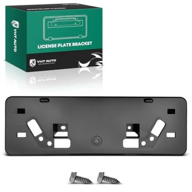 Imagem de YHTAUTO Moldura de placa de licença frontal compatível com Lexus IS300 IS350 Base 2021-2023, suporte de placa de carro de plástico preto, suporte de placa de licença sem broca com parafusos