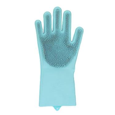 Imagem de Luva De Silicone Lava Louça Ciano