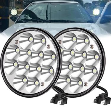 Imagem de Luzes de polícia LED H5001 para carro, farol de vedação redonda Par46 de 14,6 cm para caminhão, trator e motocicleta off-road (2 peças)