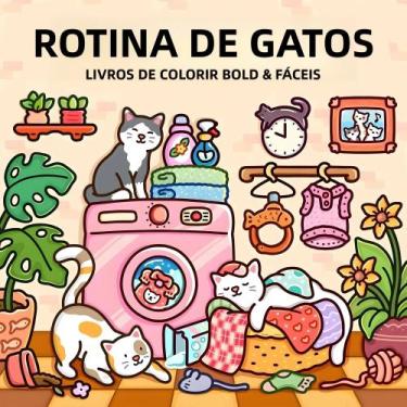 Imagem de Livro De Colorir Com Tema De Gatos Adultos, Livro De Imagens Único Par