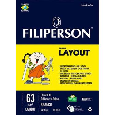 Imagem de Bloco Layout Filiperson A3 63gr 50fl