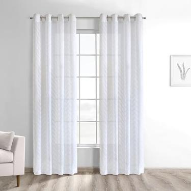 Imagem de Cortina interna com ilhós transparentes Rabia 132 x 213 cm branca