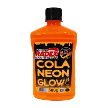 Imagem de Cola Glow Slime Neon Radex 500g Laranja