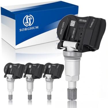 Imagem de SORGHUM Sistema De Monitoramento Pressão Pneus - Sensores Tpms Pré-Programados, 4 Unidades, 315 Mhz, Compatível Com Hyundai Sonata, Elantra, Genesis Coupe, Kia Forte, Optima Soul, 2010-2019, Substit