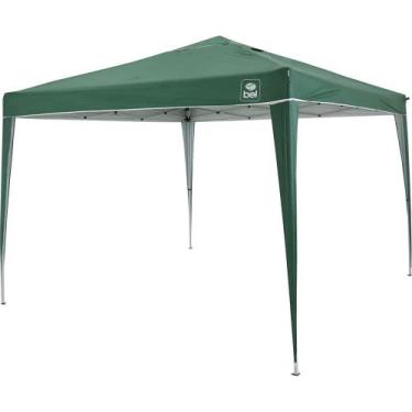 Imagem de Tenda Gazebo Dobrável 3m x 3m Poliéster Verde Bel, 3m x 3m