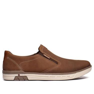 Imagem de Sapato Masculino Pegada Couro Calce Fácil Marrom Claro, Marrom claro, 