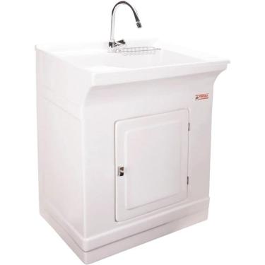 Imagem de Tanque de Lavar Roupas 40 Litros Fiberblu Fibertanque Elegance, Branco