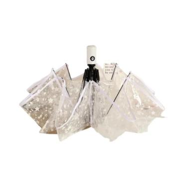 Imagem de Guarda-chuva Portátil Transparente À Prova d'Água E Vento Com Padrão D