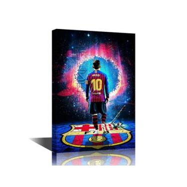 Imagem de Arte de parede em tela TISHIRON Lionel Messi Pictures 40x60cm