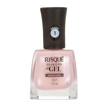 Imagem de Esmalte Rosa Risqué Diamond Gel Ballet Metálico 9,5 ml, 9,5ML, Rosa