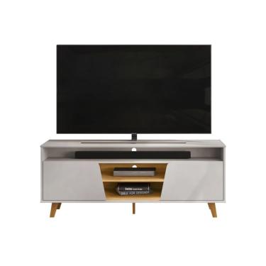 Imagem de Rack Bancada P/ Tv Até 70 Pol Lana C/ 1 Porta 169x1800cm Bali/cedro - Dj Móveis