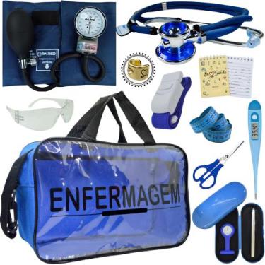 Imagem de Kit Enfermagem Top Cores Premium Completo Estagio - Love Saude, AZUL T
