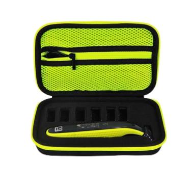 Imagem de Estojo Rígido EVA Portátil para Philips OneBlade - Capa Protetora de Viagem e Estojo de Armazenamento para Modelos QP2520, QP2530, QP2620, QP2630 (Verde - 6 Compartimentos)