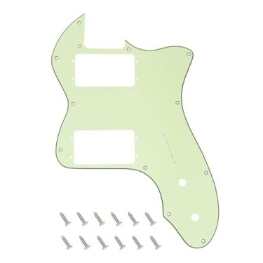 Imagem de Banworks 3 Ply Tele HH Pickguard 12 Furos Ampla Faixa Captador Slot Capa Telecaster Pickguard Scratch Plate para USA/Mexican Fender Vintage 72 Tele Thinline Style Guitarra Elétrica JT-HB-07 Verde