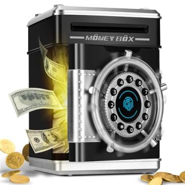 Imagem de Cofrinho para crianças, simulação de impressão digital, brinquedos para 4, 5, 6, 7, 8, 9, 10, 11, 12, 13 anos, ideias de presente, caixa eletrônica para economizar dinheiro para meninas