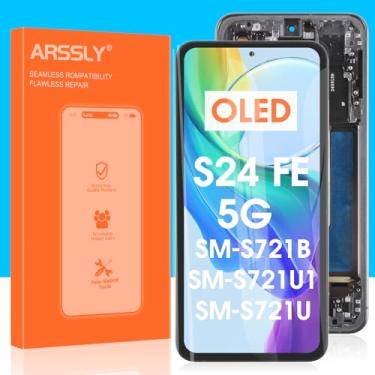 Imagem de Tela de substituição OLED para Samsung Galaxy S24 FE 5G para Samsung S24 FE 5G Display LCD Touchscreen Digitalizador Assembléia SM-S721B SM-S721W SM-S721U (preto com moldura, suporte a impressão