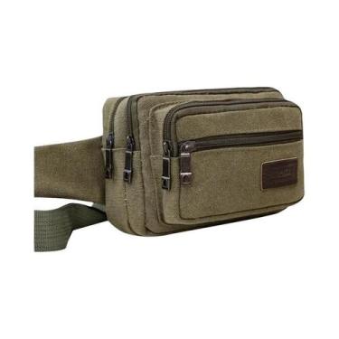 Imagem de Bolsa De Cintura Multifuncional De Lona Para Homens, Alta Capacidade, 