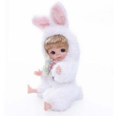 Imagem de Boneca Renascida Cloveray Jojo the Bunny 25 cm com cabelo loiro