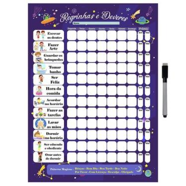 Imagem de Quadro Tabuada De Metal Multiplicação 40X29Cm + Caneta M16 - Ideal Pla