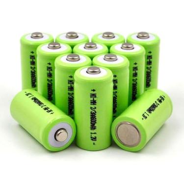 Imagem de (12-Pack) 1.2V 600mAh 2/3AA Ni-MH Rechargeable Batteries for Electric Mopeds, RC Devices, Meters, Electric Tools, High Power Static Applications
